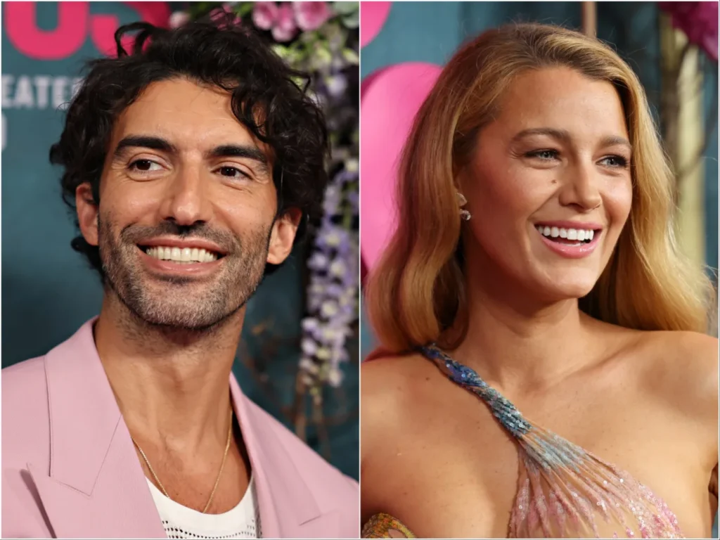 Split image of Justin Baldoni and Blake Lively facing opposite directions, symbolizing their legal privacy dispute.