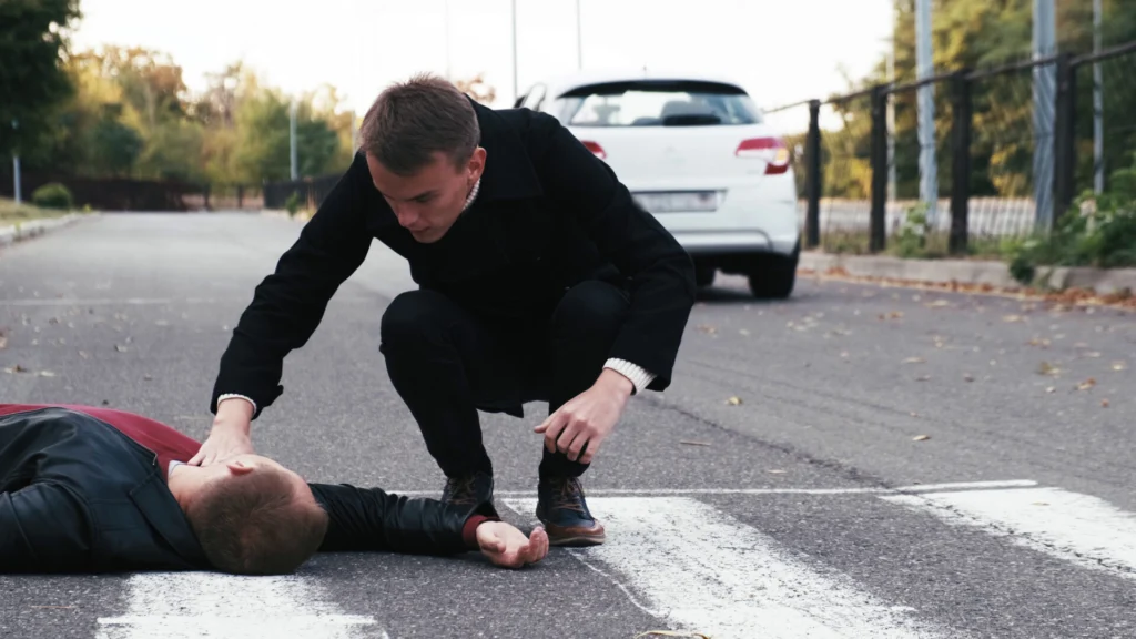 Pedestrian struck by vehicle in Florida crosswalk showing pedestrian accident liability