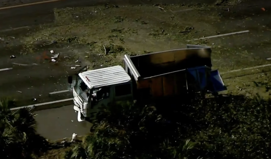 Infographic for the I-75 multi-vehicle crash in Hillsborough County summarizing the accident details and legal options for injured victims provided by Kaiser Romanello Accident and Injury Attorneys.